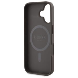 Guess GUHMP16SPGPYSW Apple iPhone 16 6.1" rudos spalvos kietas dėklas Peony Script MagSafe - Image 7