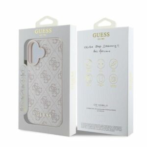 Guess GUHCP16SG4GFPI Apple iPhone 16 6.1" rožinės spalvos kietas dėklas 4G Classic - Image 4