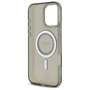 Guess GUHMP16LPFTDTEK Apple iPhone 16 Pro 6.3" juodos spalvos kietas dėklas IML Rhinestones MagSafe - Image 7