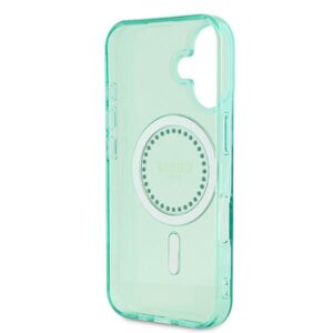 Guess GUHMP16MPFTDTEN Apple iPhone 16 Plus 6.7" green kietas dėklas IML Rhinestones MagSafe - Image 7