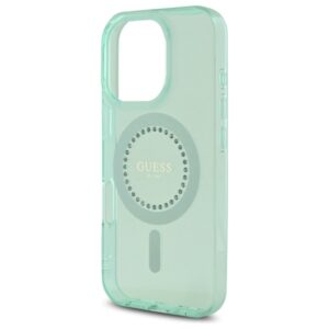 Guess GUHMP16XPFTDTEN Apple iPhone 16 Pro Max 6.9" green kietas dėklas IML Rhinestones MagSafe - Image 6