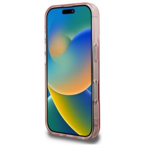 Guess GUHMP16XPFTDTEP Apple iPhone 16 Pro Max 6.9" rožinės spalvos kietas dėklas IML Rhinestones MagSafe - Image 5