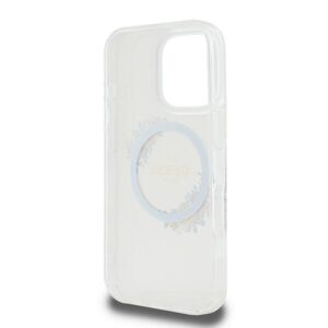 Guess GUHMP16LHFWFCT Apple iPhone 16 Pro 6.3" transprent kietas dėklas IML Flowers Wreath MagSafe - Image 7