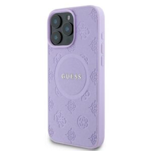 Guess GUHMP16XPSAPSMEU Apple iPhone 16 Pro Max 6.9" violetinės spalvos kietas dėklas Saffiano Peony Classic Logo M - Image 2