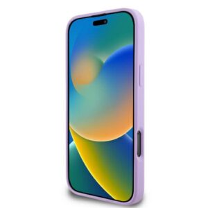 Guess GUHMP16XPSAPSMEU Apple iPhone 16 Pro Max 6.9" violetinės spalvos kietas dėklas Saffiano Peony Classic Logo M - Image 5