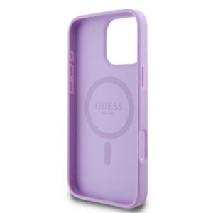 Guess GUHMP16XPSAPSMEU Apple iPhone 16 Pro Max 6.9" violetinės spalvos kietas dėklas Saffiano Peony Classic Logo M - Image 7