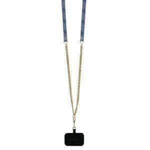 Guess GUHCP16LP4TDSCPB Apple iPhone 16 Pro 6.3" blue kietas dėklas Leather Metal Logo Strass Crossbody - Image 8