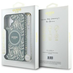 Guess GUHMP16SHCPOFPA Apple iPhone 16 6.1" green kietas dėklas IML Flowers Allover Electro With Pearl St - Image 7