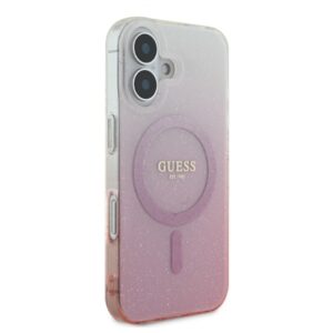 Guess GUHMP16SHGRCELP Apple iPhone 16 6.1" rožinės spalvos kietas dėklas IML Glitter Gradient MagSafe - Image 4