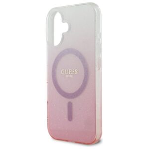 Guess GUHMP16SHGRCELP Apple iPhone 16 6.1" rožinės spalvos kietas dėklas IML Glitter Gradient MagSafe - Image 6