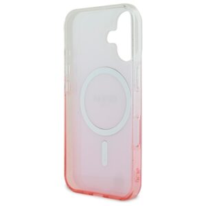Guess GUHMP16SHGRCELP Apple iPhone 16 6.1" rožinės spalvos kietas dėklas IML Glitter Gradient MagSafe - Image 7