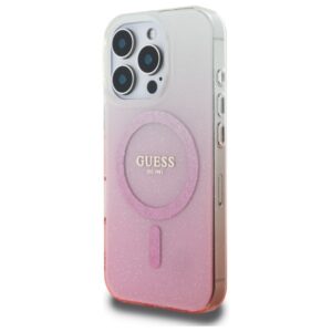 Guess GUHMP16LHGRCELP Apple iPhone 16 Pro 6.3" rožinės spalvos kietas dėklas IML Glitter Gradient MagSafe - Image 2