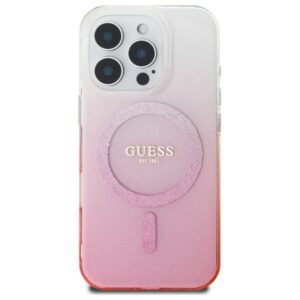 Guess GUHMP16LHGRCELP Apple iPhone 16 Pro 6.3" rožinės spalvos kietas dėklas IML Glitter Gradient MagSafe - Image 3