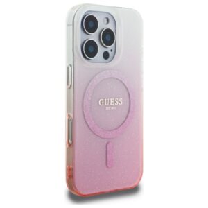 Guess GUHMP16LHGRCELP Apple iPhone 16 Pro 6.3" rožinės spalvos kietas dėklas IML Glitter Gradient MagSafe - Image 4