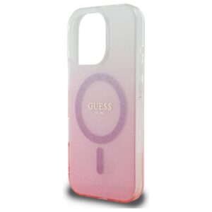 Guess GUHMP16LHGRCELP Apple iPhone 16 Pro 6.3" rožinės spalvos kietas dėklas IML Glitter Gradient MagSafe - Image 6