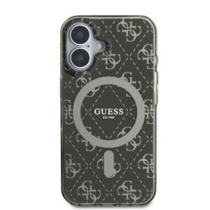 Guess GUHMP16SH4DTEW Apple iPhone 16 6.1"rudos spalvos kietas dėklas IML 4G Background MagSafe - Image 3