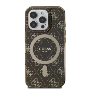Guess GUHMP16LH4DTEW Apple iPhone 16 Pro 6.3" rudos spalvos kietas dėklas IML 4G Background MagSafe - Image 3