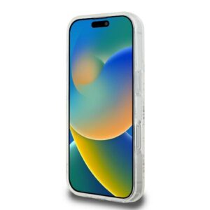 Guess GUHMP16LH4DTEH Apple iPhone 16 Pro 6.3" baltos spalvos kietas dėklas IML 4G Background MagSafe - Image 5