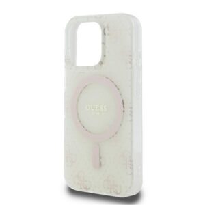 Guess GUHMP16LH4DTEH Apple iPhone 16 Pro 6.3" baltos spalvos kietas dėklas IML 4G Background MagSafe - Image 6