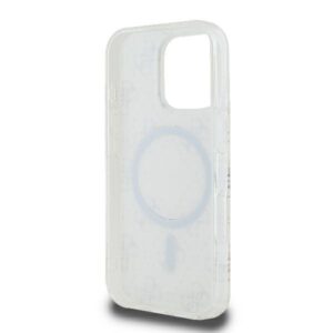 Guess GUHMP16LH4DTEH Apple iPhone 16 Pro 6.3" baltos spalvos kietas dėklas IML 4G Background MagSafe - Image 7