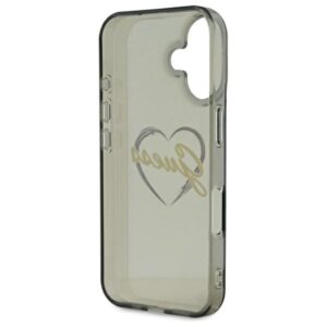 Guess GUHCP16MHCHGSPK Apple iPhone 16 Plus6.7" juodos spalvos kietas dėklas IML Heart - Image 7