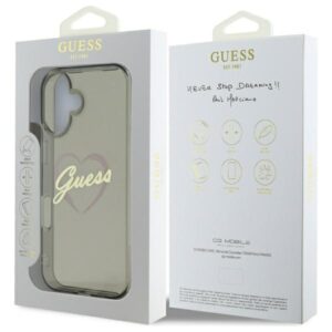 Guess GUHCP16MHCHGSPK Apple iPhone 16 Plus6.7" juodos spalvos kietas dėklas IML Heart - Image 8