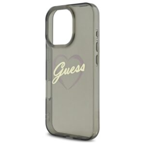 Guess GUHCP16XHCHGSPK Apple iPhone 16 Pro Max 6.9" juodos spalvos kietas dėklas IML Heart - Image 6