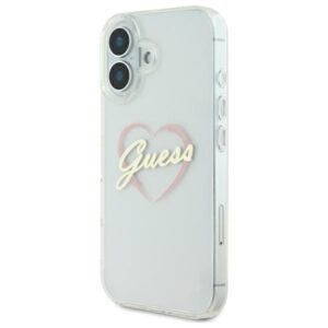 Guess GUHCP16SHCHGSPT Apple iPhone 16 6.1" skaidrus kietas dėklas IML Heart - Image 2