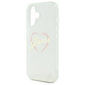Guess GUHCP16SHCHGSPT Apple iPhone 16 6.1" skaidrus kietas dėklas IML Heart - Image 6