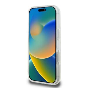 Guess GUHMP16LHFGERET Apple iPhone 16 Pro 6.3" skaidrus kietas dėklas IML Glitter Circle MagSaf - Image 5