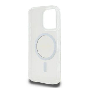 Guess GUHMP16LHFGERET Apple iPhone 16 Pro 6.3" skaidrus kietas dėklas IML Glitter Circle MagSaf - Image 7