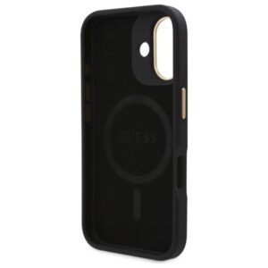 Guess GUHMP16SU4GPRK Apple iPhone 16 6.1" juodos spalvos kietas dėklas 4G Logo Plate MagSafe - Image 7