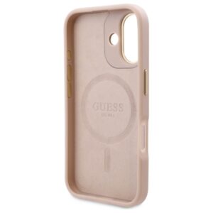Guess GUHMP16SU4GPRP Apple iPhone 16 6.1" rožinės spalvos kietas dėklas 4G Logo Plate MagSafe - Image 7