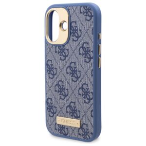 Guess GUHMP16SU4GPRB Apple iPhone 16 6.1" blue kietas dėklas 4G Logo Plate MagSafe - Image 6