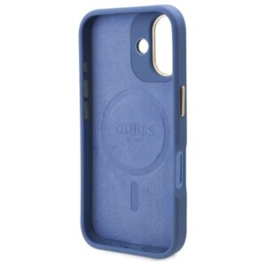Guess GUHMP16SU4GPRB Apple iPhone 16 6.1" blue kietas dėklas 4G Logo Plate MagSafe - Image 7