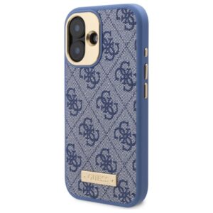 Guess GUHMP16MU4GPRB Apple iPhone 16 Plus 6.7" blue kietas dėklas 4G Logo Plate MagSafe - Image 2
