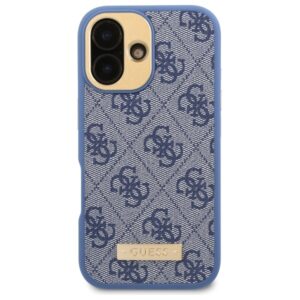 Guess GUHMP16MU4GPRB Apple iPhone 16 Plus 6.7" blue kietas dėklas 4G Logo Plate MagSafe - Image 3