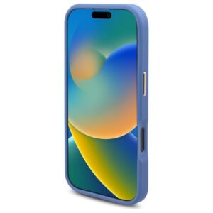 Guess GUHMP16LU4GPRB Apple iPhone 16 Pro 6.3" blue kietas dėklas 4G Logo Plate MagSafe - Image 5