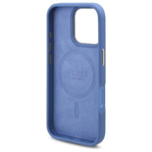 Guess GUHMP16LU4GPRB Apple iPhone 16 Pro 6.3" blue kietas dėklas 4G Logo Plate MagSafe - Image 7