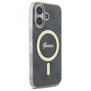 Guess GUHMP16SH4STK Apple iPhone 16 6.1" juodos spalvos kietas dėklas IML 4G MagSafe - Image 4