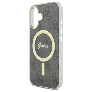 Guess GUHMP16SH4STK Apple iPhone 16 6.1" juodos spalvos kietas dėklas IML 4G MagSafe - Image 6