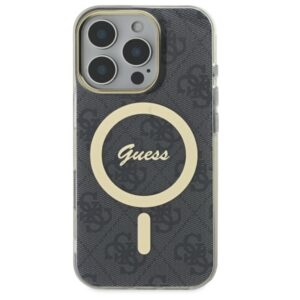 Guess GUHMP16LH4STK Apple iPhone 16 Pro 6.3" juodos spalvos kietas dėklas IML 4G MagSafe - Image 3