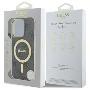Guess GUHMP16LH4STK Apple iPhone 16 Pro 6.3" juodos spalvos kietas dėklas IML 4G MagSafe - Image 8