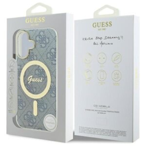 Guess GUHMP16SH4STB Apple iPhone 16 6.1" blue kietas dėklas IML 4G MagSafe - Image 8