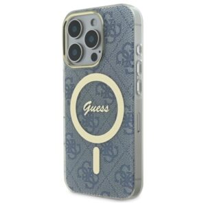 Guess GUHMP16LH4STB Apple iPhone 16 Pro 6.3" blue kietas dėklas IML 4G MagSafe - Image 2