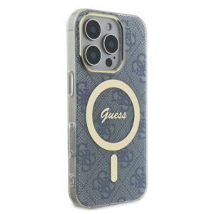 Guess GUHMP16LH4STB Apple iPhone 16 Pro 6.3" blue kietas dėklas IML 4G MagSafe - Image 4