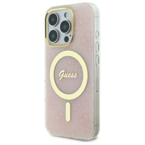 Guess GUHMP16XH4STP Apple iPhone 16 Pro Max 6.9" rožinės spalvos kietas dėklas IML 4G MagSafe - Image 2