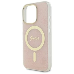 Guess GUHMP16XH4STP Apple iPhone 16 Pro Max 6.9" rožinės spalvos kietas dėklas IML 4G MagSafe - Image 6