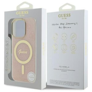 Guess GUHMP16XH4STP Apple iPhone 16 Pro Max 6.9" rožinės spalvos kietas dėklas IML 4G MagSafe - Image 8