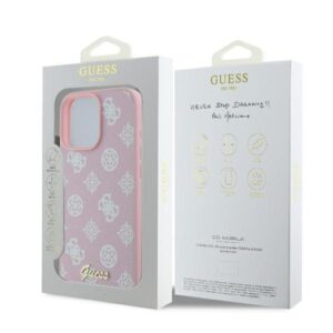 Guess GUHMP16LPGPYSP Apple iPhone 16 Pro 6.3" rožinės spalvos kietas dėklas Peony Script Logo MagSafe - Image 8